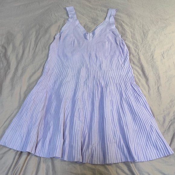 Express Lavender Ribbed Dress - Picture 1 of 3